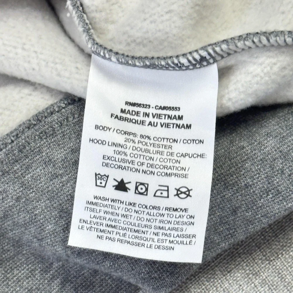 Nike Air Jordan Fleece Hoodie Sweatshirt Men M Gray Pullover Jumpman Heavyweight